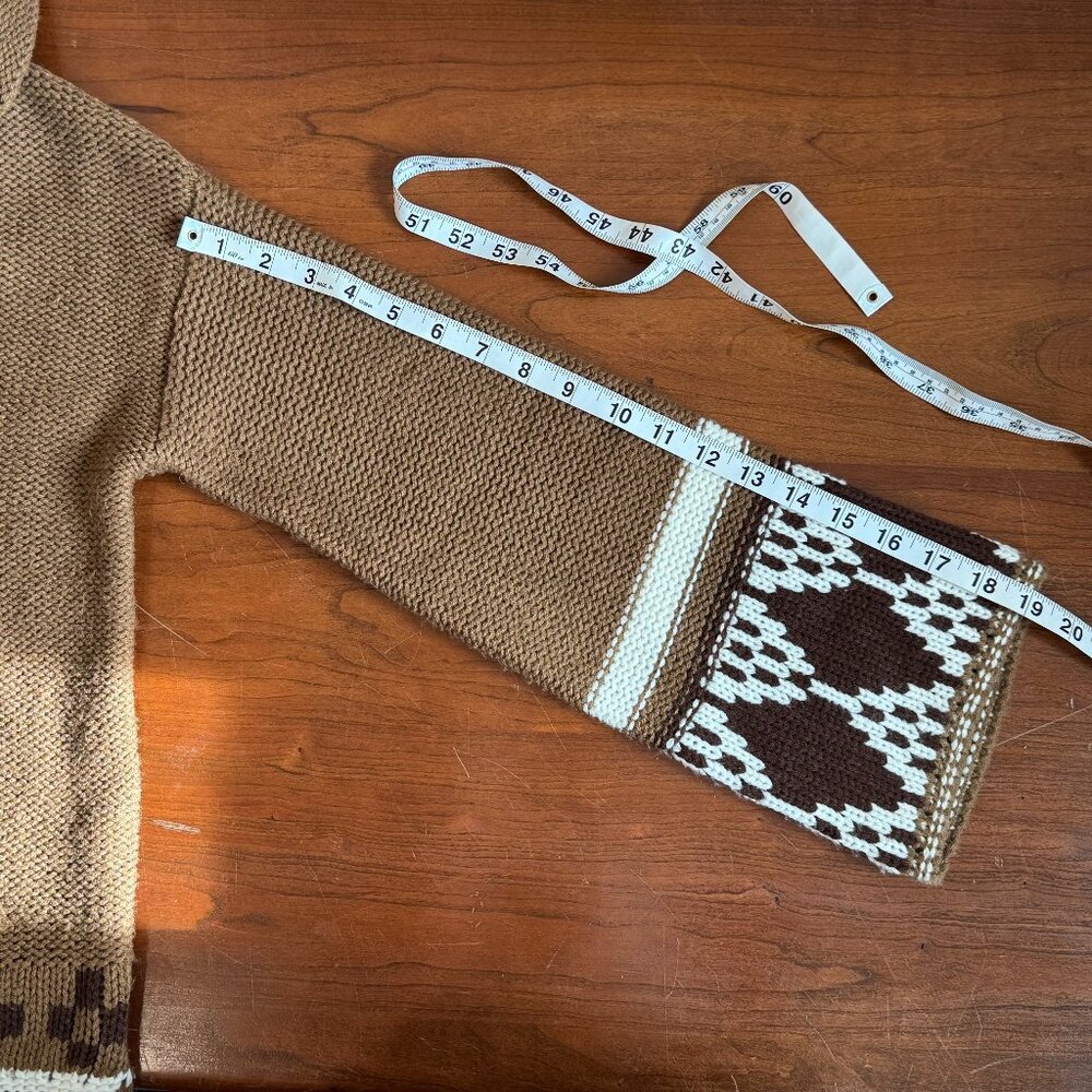 Earthbound Baja Style Hoodie Sweater Brown Knit Boho Size S - Picture 11 of 11